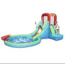 Action Air Inflatable Waterslide, Bounce House with Slide for Wet and Dry, Ki...