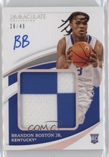 2021-22 Panini Immaculate Collegiate 26/49 Brandon Boston Jr Patch Auto 0s9t