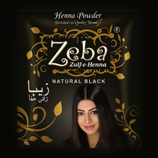 ZEBA BLACK Henna Powder 15 Gram  Pack of 5  Black Colour Free Shipping 