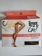 Leggs to Go Ultra Sheer Pantyhose Sheer Toe Size LG Coffee Color 10 Denier