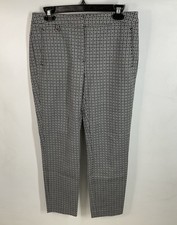 Adrianna Papell Black Gray White Patterned Ankle Pants Size 6