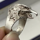 Vintage WTS Watson Signed Sterling Silver Biker American Eagle Men’s Ring