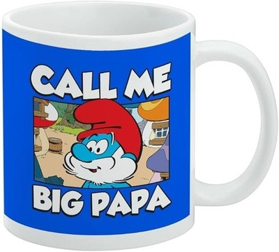 Call Me Big Papa White Ceramic Coffee Mug Eleven Ounce Hot Tea Cocoa Cup 11oz