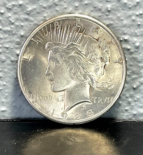 1925 Peace Dollar Uncirculated Lightly Toned Choice GEM! Satin Smooth Surfaces
