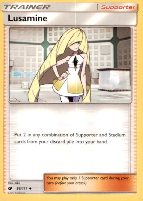 LUSAMINE 96/111 UNCOMMON CRIMSON INVASION POKEMON NEAR MINT