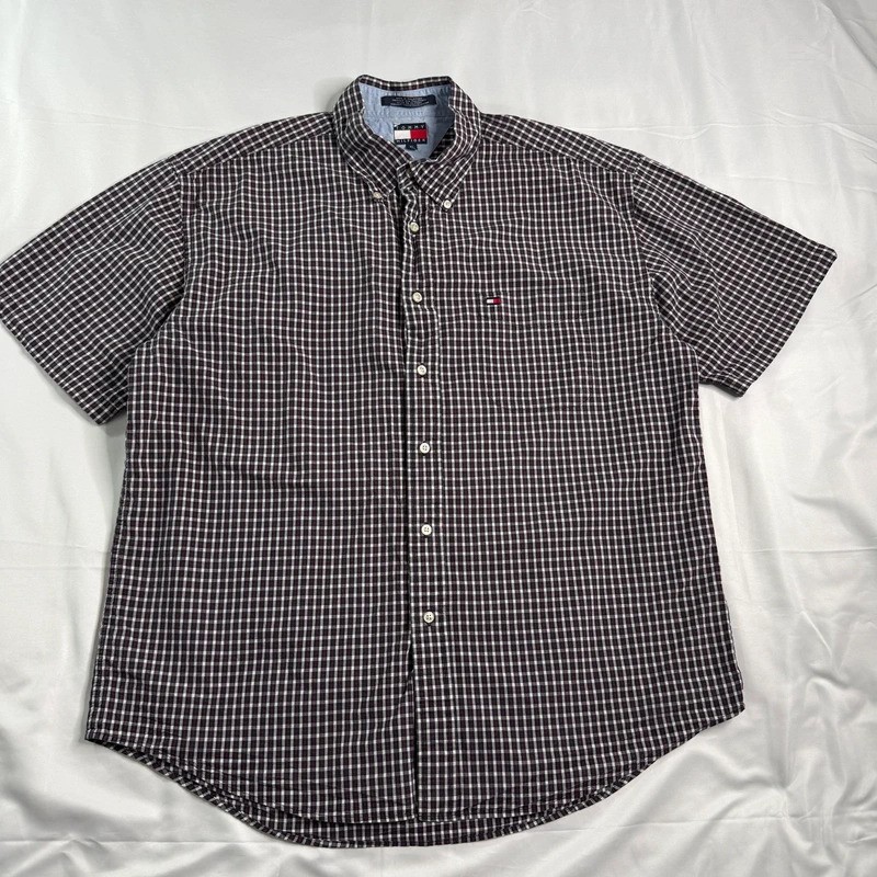 Tommy Hilfiger Vintage Y2K 2002 Shirt Men XL Checked Casual Classic |0239 image 2