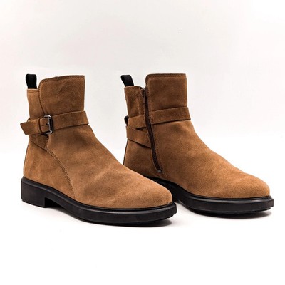 ECCO ARMSTRONG BUCKLE BOOTS NEW WOMEN'S SIZE 7-7.5 CAMEL EURO 38