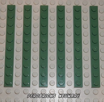 Lego Basic 6 Platten 1x10 sandgrün #4477 NEUWARE