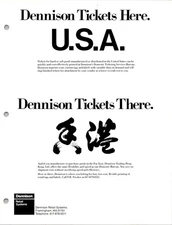 Dennison Tickets Here Framingham MA Vintage Dennison Retail Systems Leaflet TK16
