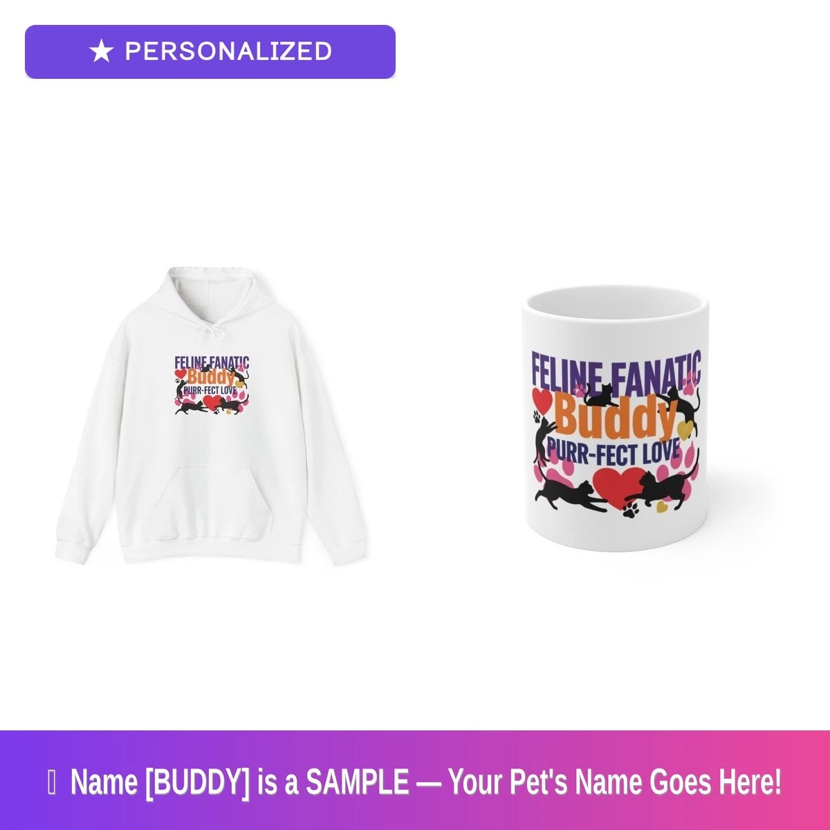 Custom Dog Puppy Gift Set Hoodie Mug Personalized Pet Name Bundle Lover