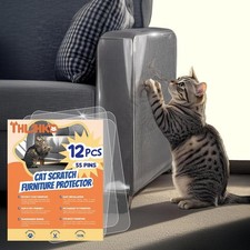 Cat Scratch Furniture Protector 12PCS Single Side Couch Guard Anti-Scratch w/Pin