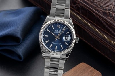 Rolex Datejust 36 Blue Dial Stahl / Weissgold Automatik Herrenuhr Ref. 126234 