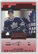 2022 Upper Deck Credentials Debut Ticket Access Red /299 Mac Hollowell #121 0p72