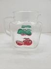 Vintage Federal Glass Juice Pitcher Tomato Design With Star Bottom