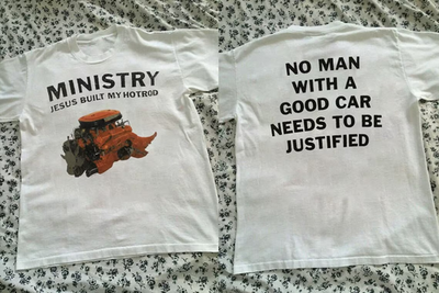 #ad #ad Vintage 1992 MINISTRY Jesus Built My Hotrod Album Promo T Shirt $20.99