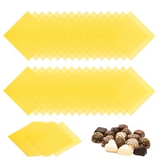 150 Pcs Candy Wrappers, 4 x 4 Inch Chocolate Wrap Paper for Lollipop, Yellow