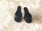 Vintage Barbie Shoes Classic Black Open-Toe Pumps Marked Japan