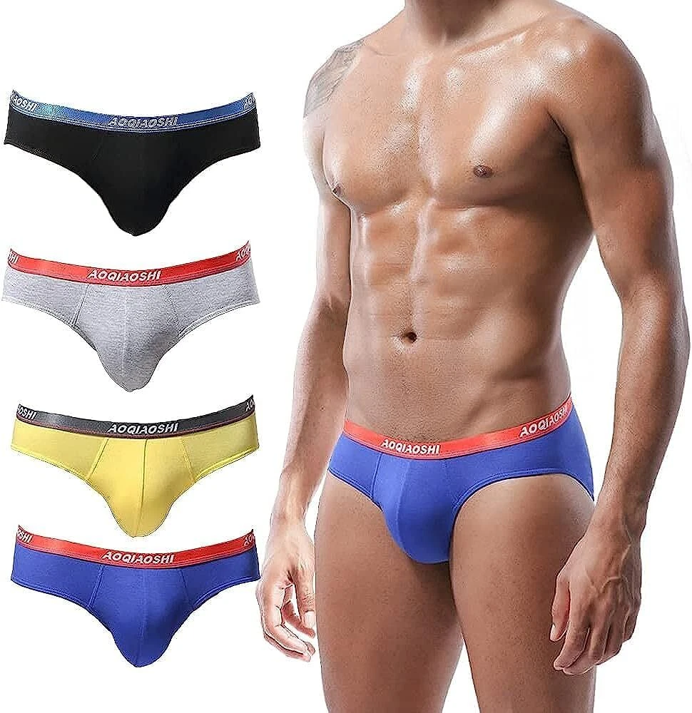 HOOFESAN Mens Modal Microfiber Underwear Briefs Low Rise Support