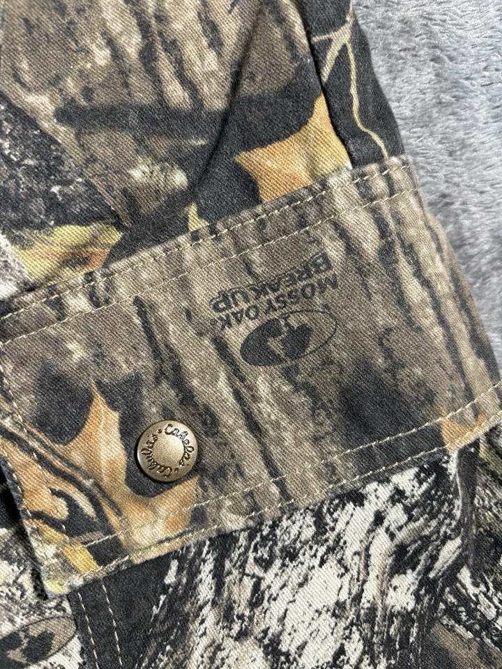 Cabela's Mono Camuflado Para Hombres XL Roble Musgo Roble Vellón Baberos de Caza Usado en Excelente Condición Foto 4 de 4