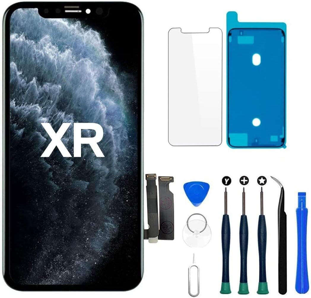 Écran pour iPhone XR noir vitre tactile LCD Hoonyer bloc afficheur
