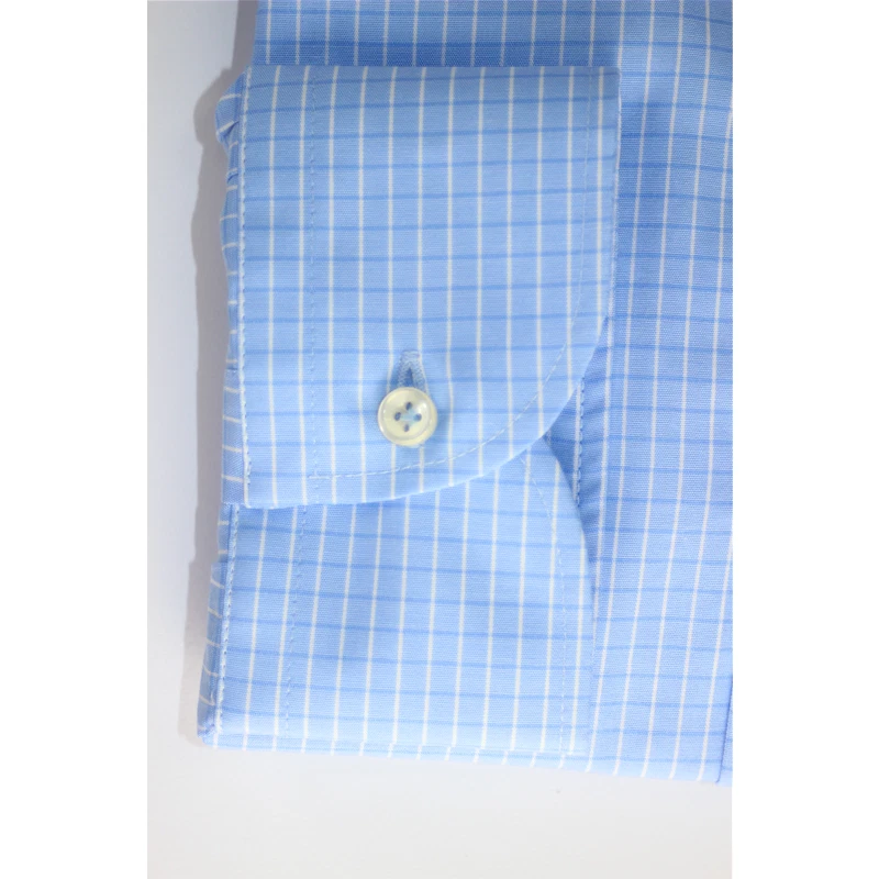 CAMICIA UOMO TAGLIE FORTI100%COTONE COLLO 45-46-47-48-49 PHILO VANCE QUADRI - Immagine 4 di 4