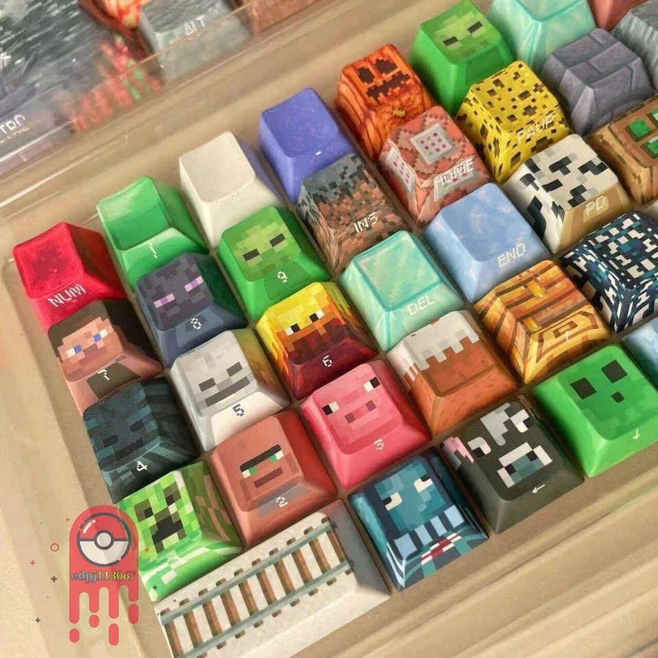 Minecraft 3D Block Pixel Mechanical Keyboard Cap 120 + PCS - Image 4 of 4