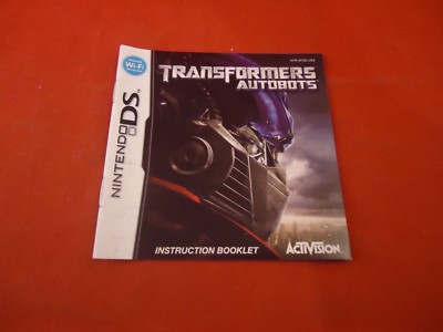 Transformers Autobots Nintendo DS Instruction Manual Booklet ONLY