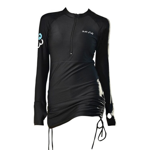 Women's Fashion One Piece Dress Swimsuit Sexy Tight Long Sleeve Sun Protection - 第 5/14 張圖片