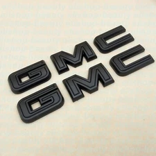 Overlay Front Rear Emblem Black kit For 2019 - 2025 GMC Sierra 1500 2500 3500 HD