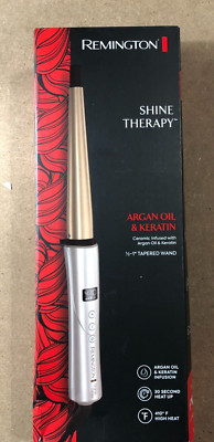 Remington Shine Therapy Argan Oil & Keratin Infused ½-1 Inch Tapered Curling Wan