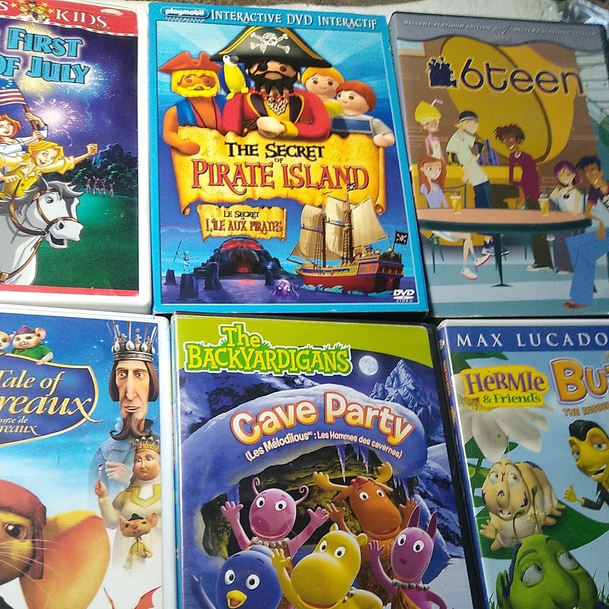 Lot of 8 Kids DVDs 6Teen, Backyardigans, Pirate Island