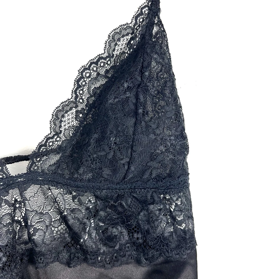 In Bloom by Jonquil Lingerie Sz L  Black Teddy Lace Nighty Sexy Babydoll Top y2k - Image 3 of 4