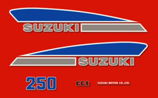 SUZUKI TS250 1974 - Kit déco Sticker decals fuel tank - TS 250 1974