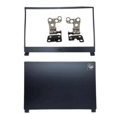 CARACCESSORY New Back Cover Bezel Hinges For MSI Delta 15 A5EFK MS-15CK Top Case 15.6in Blue
