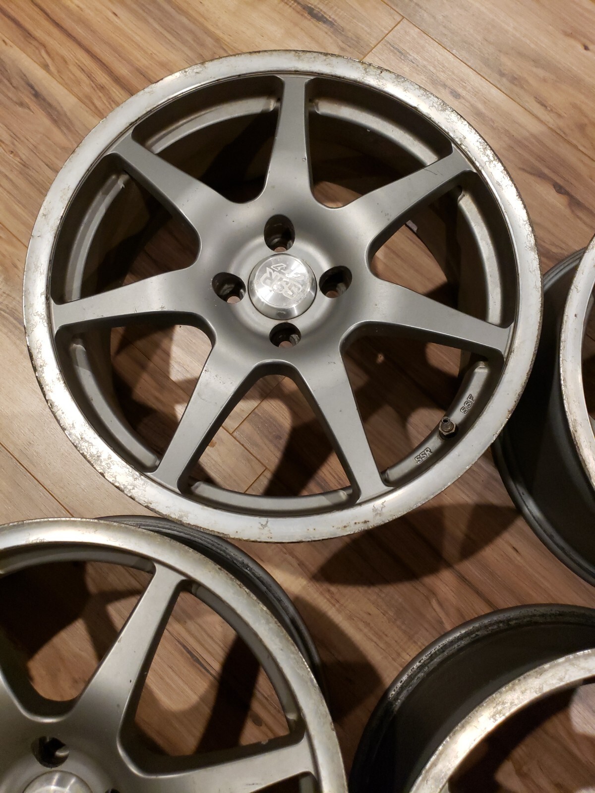 AUTHENTIC JDM 17'' SSR GT7 4x100 WHEELS 17x7.5 RIMS | Silver ...