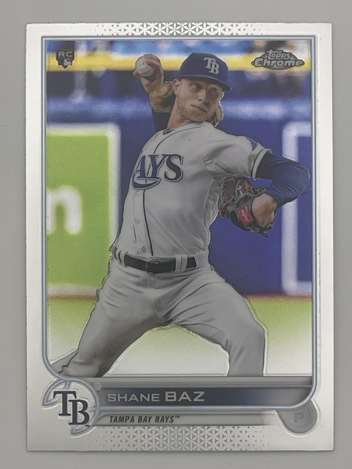 2022 Topps Chrome Shane Baz #201 RC Rookie Tampa Bay Rays Baseball Card