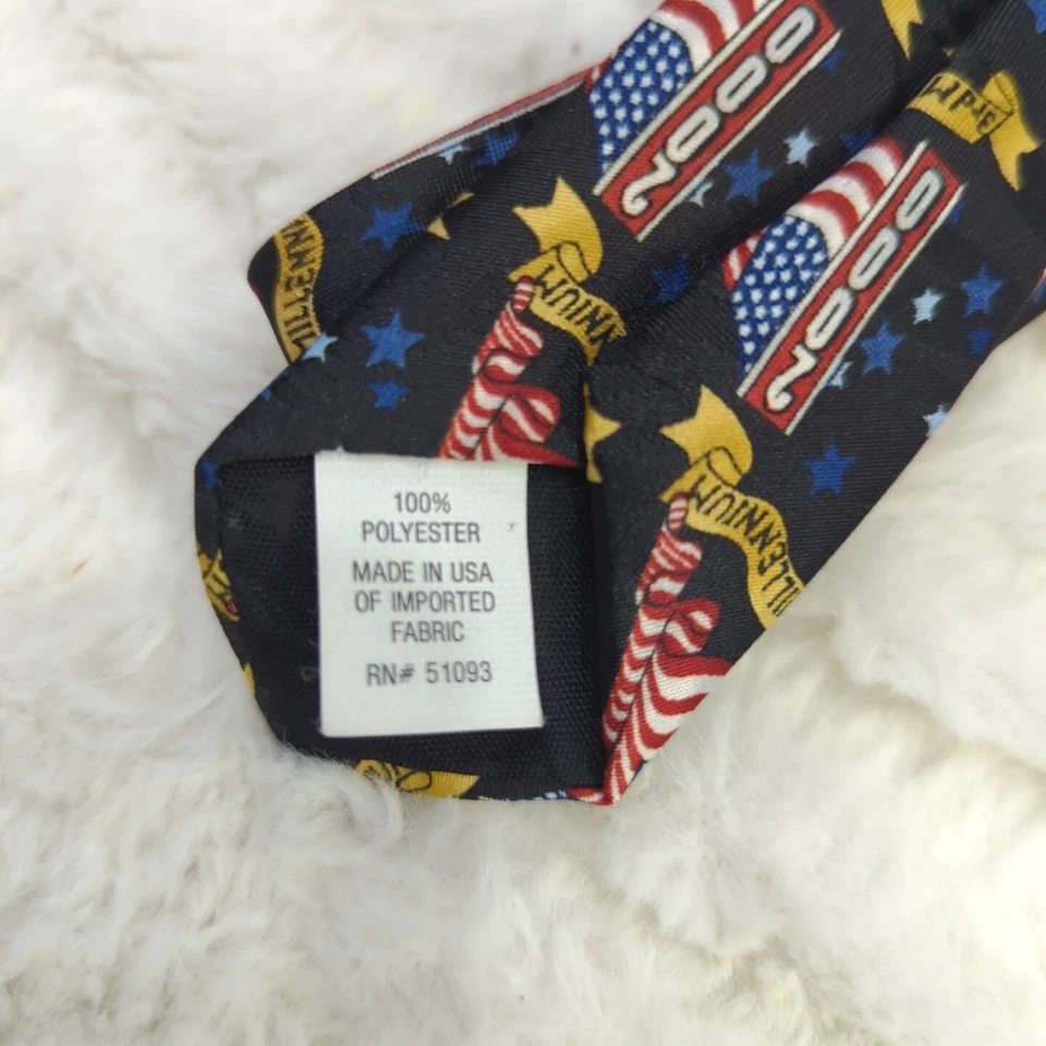 Corbata de novedad bandera americana 2000 3rd Millennium para hombre Foto 4 de 4