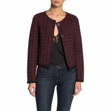 Lola Made In Italy Tassel Trimmed Houndstooth Jacket S