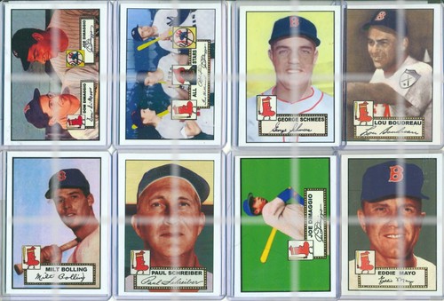 Juego de 104 tarjetas de béisbol 1952 Topps M&A del equipo de los Medias Rojas de Boston diferentes ver escaneos - Imagen 1 de 12