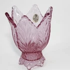 Fenton Art Glass Tulip Style Two Way Votive Candleholder Light Pink 4.25 inches
