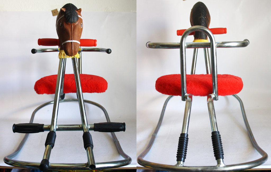 AMAZING RARE VINTAGE 60'S ROCKING HORSE BY MEIMARIDIS GREECE GREEK NEW ...