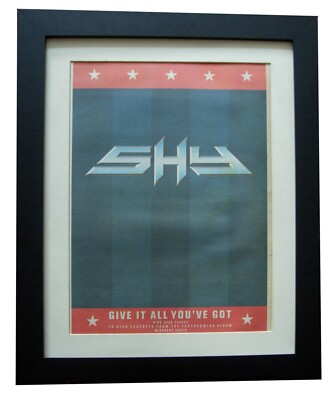 SHY Give It All You've Got POSTER+AD+FRAMED+RARE ORIGINAL+1989+FAST WORLD SHIP
