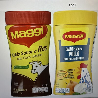 Maggi Chicken & Beef Bouillon Powder - Granulated Seasoning Base for Stock Bone