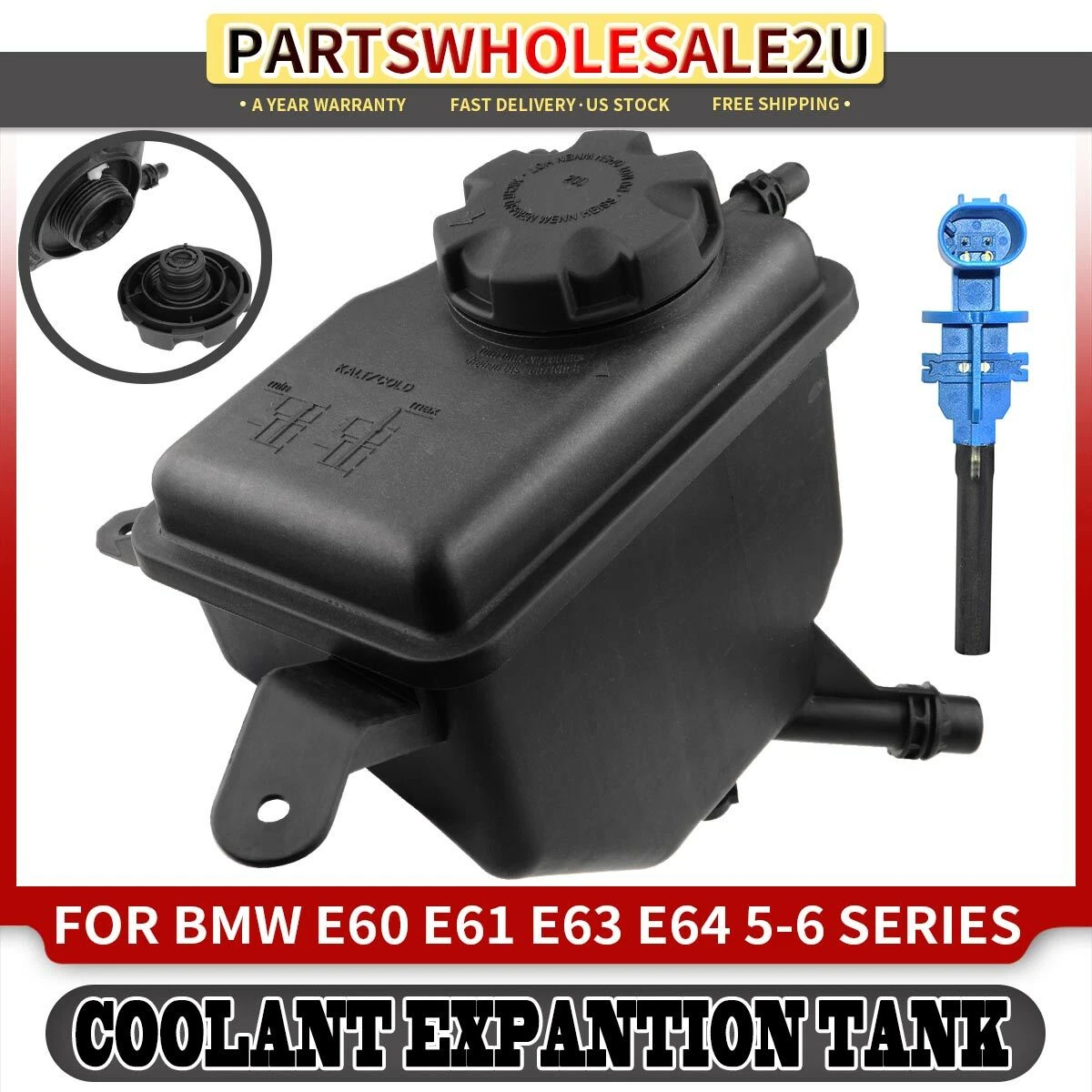 Pressurized Coolant Reservoir for BMW E60 E61 525i 528i 530i 535i  17137542986