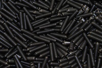 (500) Socket Set Screw 1/4-20 x 1 Cup Point Allen Plain Black