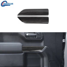 2Pcs Inner Front Door Panel Trim Cover Decor Overlay For Chevy Silverado 2019-22
