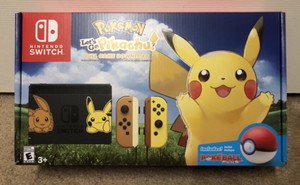 Details About Nintendo Switch Pikachu Eevee Edition With Pokemon Lets Go Pikachu Bundle