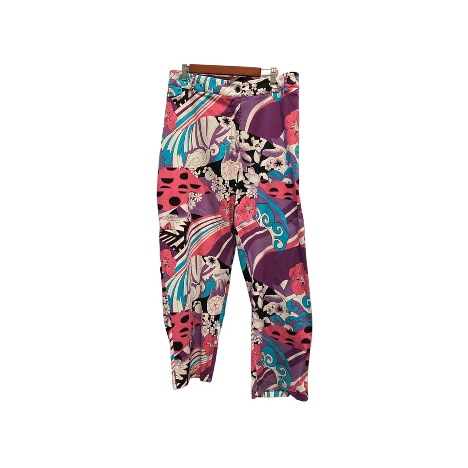 Pantalones Pull-On Ashley Stewart Estampado Mezcla Elastizados Fandango Rosa Multicolor Talla 34 Foto 4 de 4