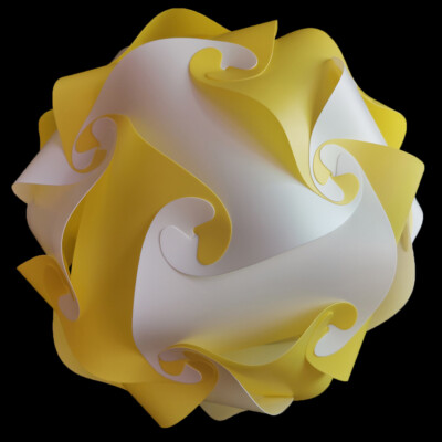 Bzwoyk 30 PCS White-Yellow IQ Puzzle Jigsaw Light Lamp Shade Ceiling Lampshade 2