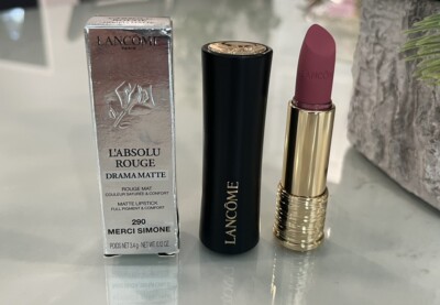 Lancome L'absolu Rouge Lipstick #290 Merci Simone 0.12 oz Full Size Drama Matte